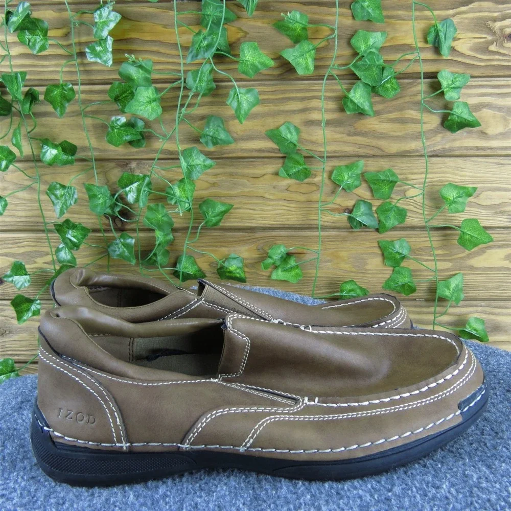 Izod Men Charlie Loafer Brown Synthetic Size 10.5 Medium Gently Used‎ 2025